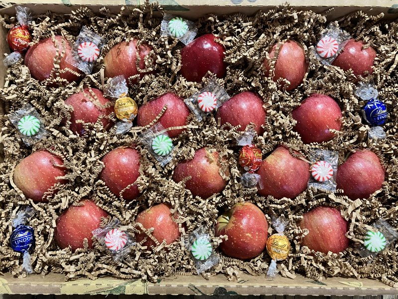 A box of our finest EverCrisp apples